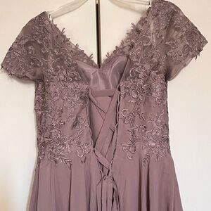 Formal Dress, tea length. Color -Wisteria